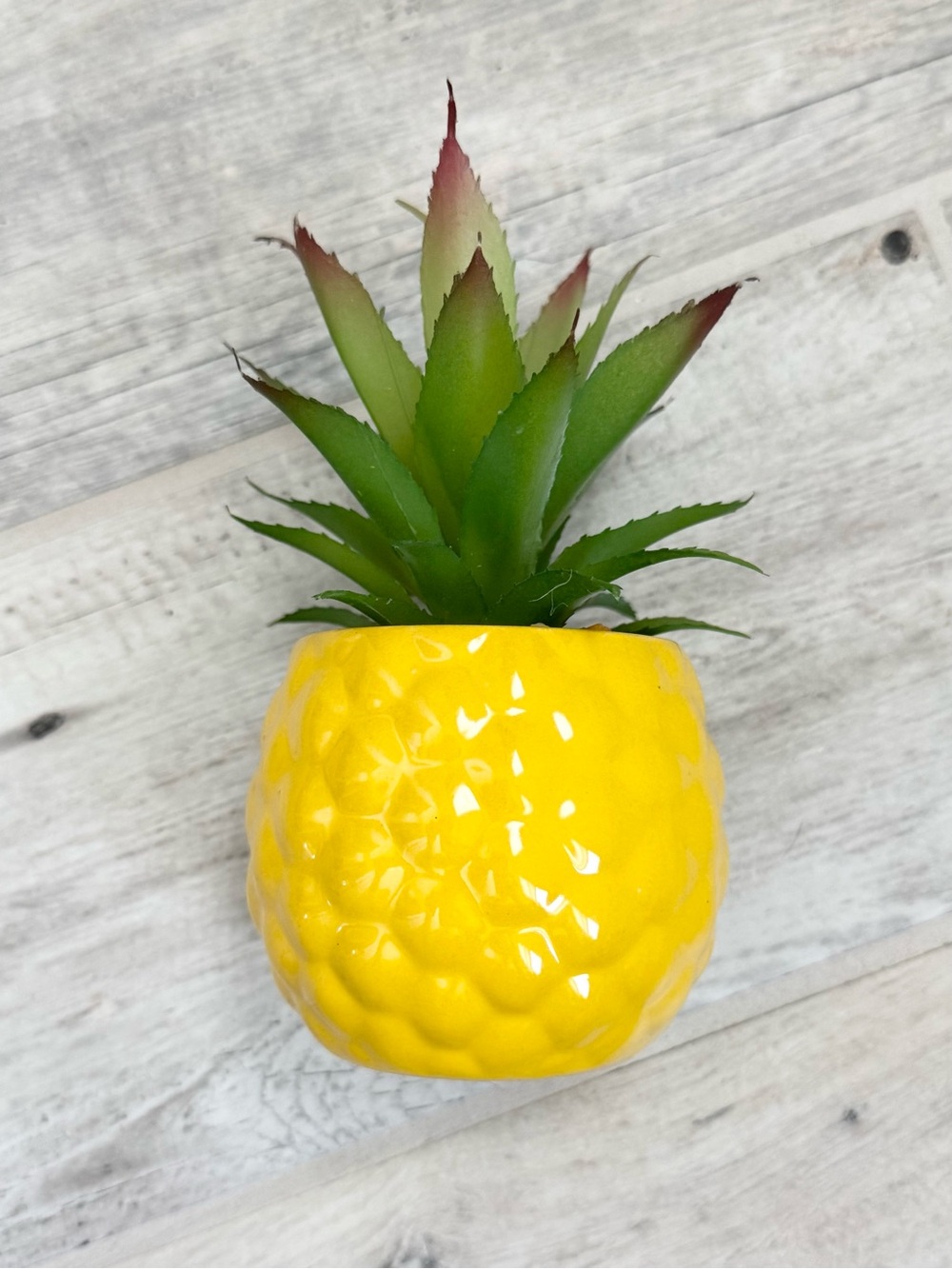 Mini Tabletop Yellow Artificial Succulent Plant